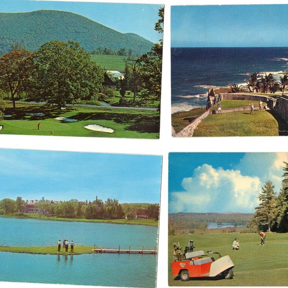 Lot of 4 Vintage Golf Related Postcards - Lot 583 - Picture 1 of 2